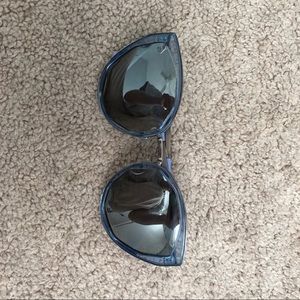 Blue mirrored sunglasses